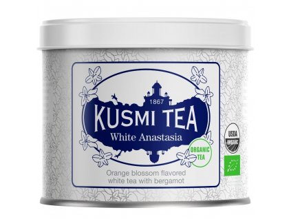 Tè bianco ANASTASIA, barattolo da 90 g di tè sfuso, Kusmi Tea