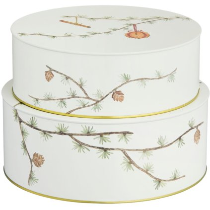 Contenitore HAMMERSHOI CHRISTMAS, set di 2 pz, bianco, Kähler