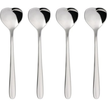 Cucchiaino da caffè BIG LOVE, set di 4 pz, 10 cm, argento, Alessi