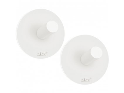 Gancio per asciugamani DUPLO 4,5 cm, set di 2, bianco, acciaio inox, Zack