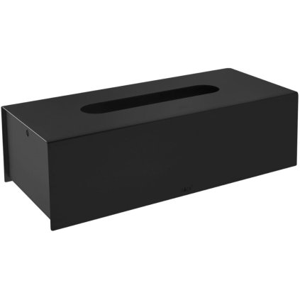 Portafazzoletti PURO 25 cm, nero, acciaio inox, Zack