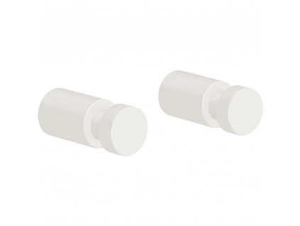 Gancio per asciugamani AIVO 4 cm, set di 2, bianco, acciaio inox, Zack