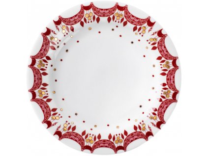 Piatto da antipasto GUIRLANDE 20 cm, rosso, porcellana, Bjørn Wiinblad