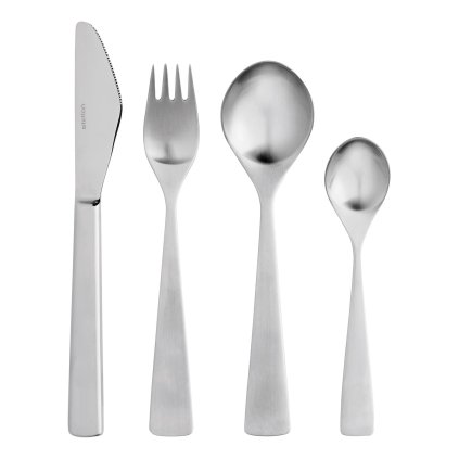 Set di posate da tavola MAYA, set di 24 pz, argento, acciaio inossidabile, Stelton
