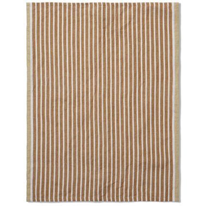 Strofinaccio HALE 50 x 70 cm, marrone / argento, cotone / lino, rigido LIVING