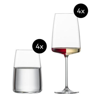 221534 sklenice na vino vivid senses 535 ml se sklenicemi na vodu sada 8 ks zwiesel glas
