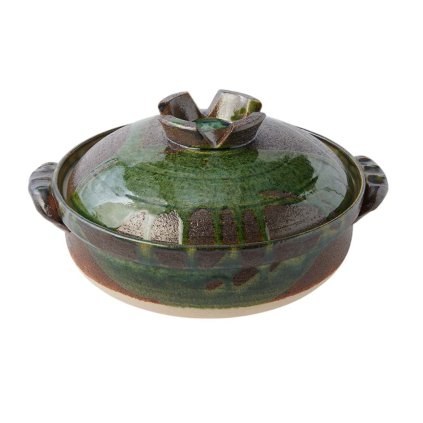 225411 hrnec donabe 4 l zelena keramika mij