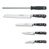 Set blocco coltelli CLASSIC, 10 pz, con affilatore, forbici e forchettone, marrone, Wüsthof