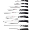 Set di coltelli  per ceppo portacoltelli CLASSIC, 10 pz, con affilatore e forchettone, nero, Wüsthof