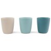 Tazze per bambini, set di 3 pz, 160 ml, blu, silicone, Done by Deer
