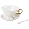 Tazza da tè con piattino e cucchiaino I-WARES oro, Seletti