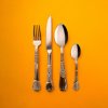 Set di posate KINTSUGI, set di 4, argento, acciaio inox/oro, Seletti
