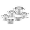 Set di pentole ORIGINAL PROFI, set di 6, argento, acciaio inox, Fissler