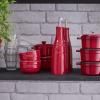 Distributore di olio 250 ml, set di 2 pz, rosso, ceramica, Staub