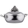 Tegame OPUS PRIMA 24 cm, decoro con uccellini, argento, acciaio inox, Ruffoni