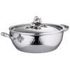 Tegame OPUS PRIMA 24 cm, decoro con olive, argento, acciaio inox, Ruffoni