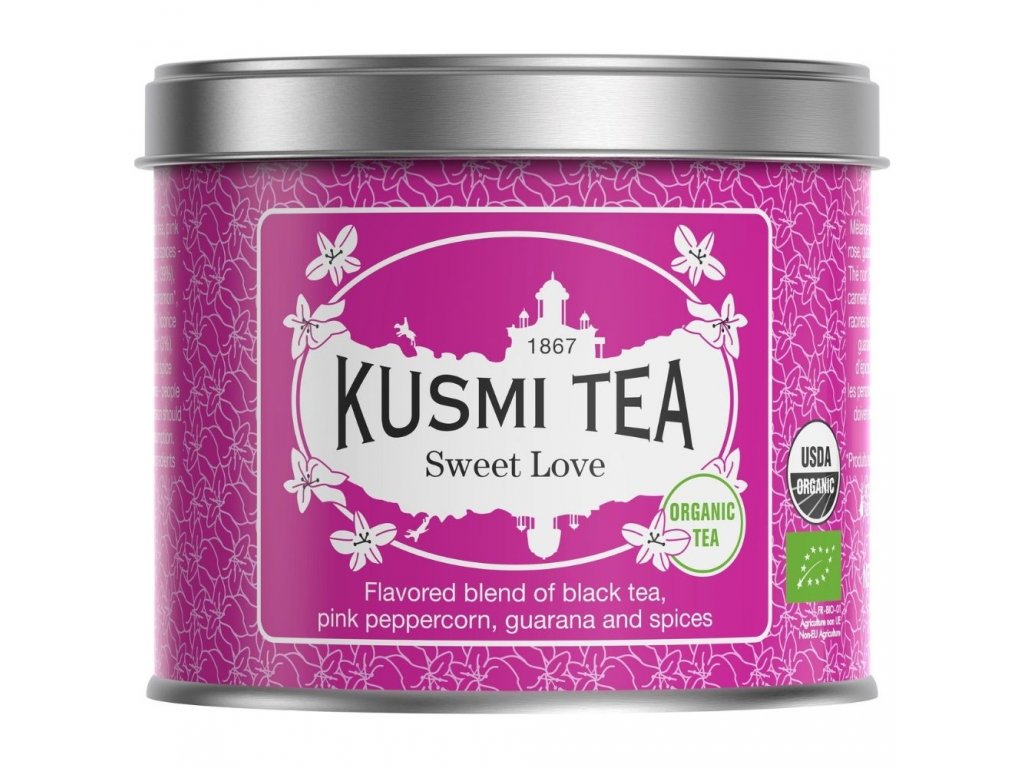 Juodoji arbata SWEET LOVE 100 g birių arbatos lapelių skardinė, Kusmi Tea