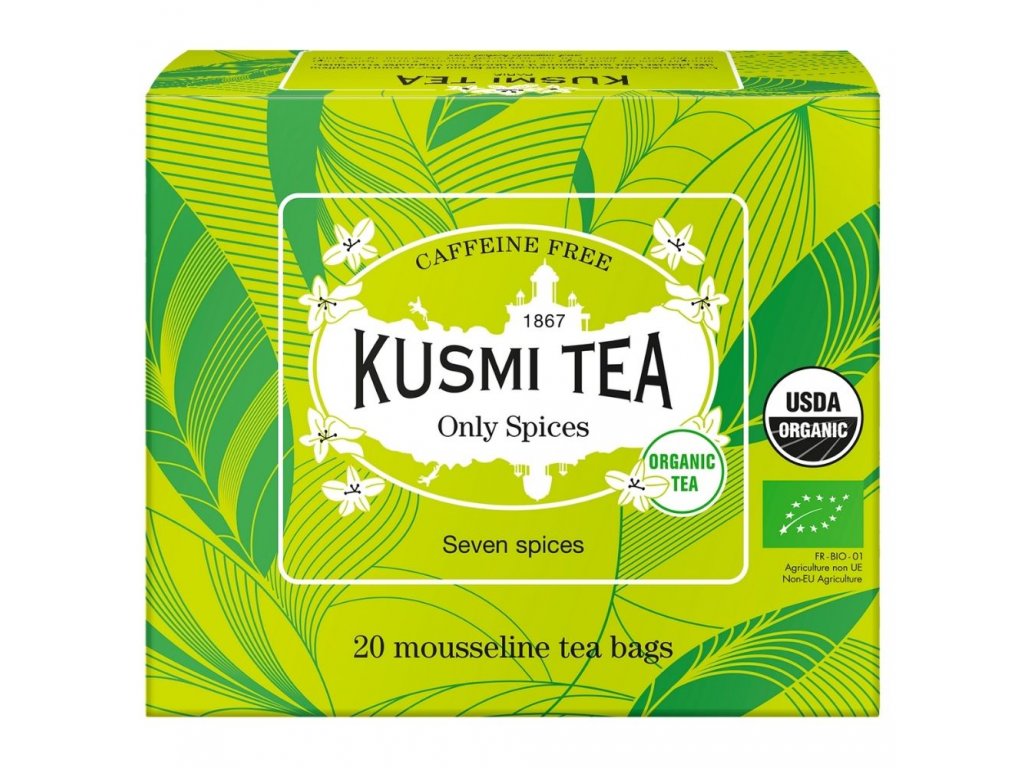 Žolelių arbata ONLY SPICES, 20 muslino arbatos pakelių, Kusmi Tea