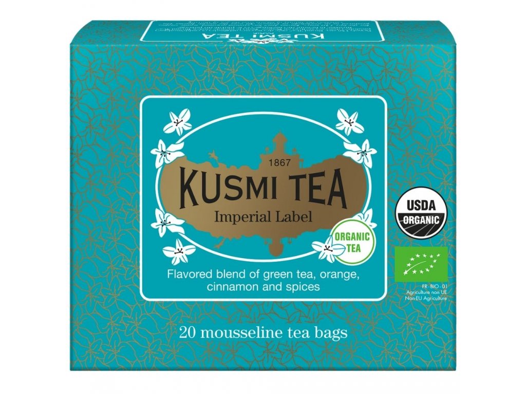 Žalioji arbata IMPERIAL, 20 muslino arbatos pakelių, Kusmi Tea