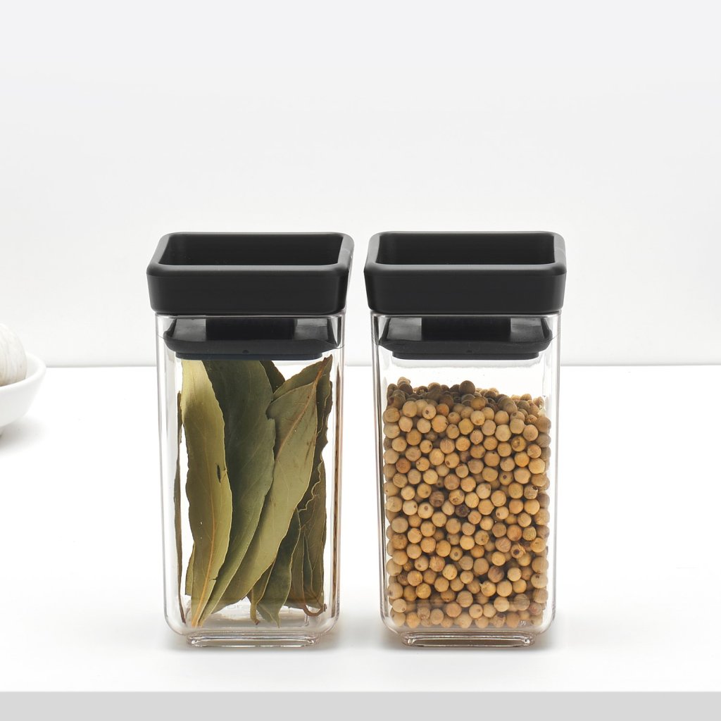 Maisto laikymo indų TASTY PLUS 150 ml, 2 vnt. rinkinys, tamsiai pilkos spalvos, Brabantia