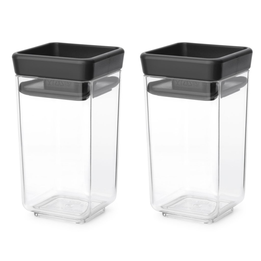 Maisto laikymo indų TASTY PLUS 150 ml, 2 vnt. rinkinys, tamsiai pilkos spalvos, Brabantia