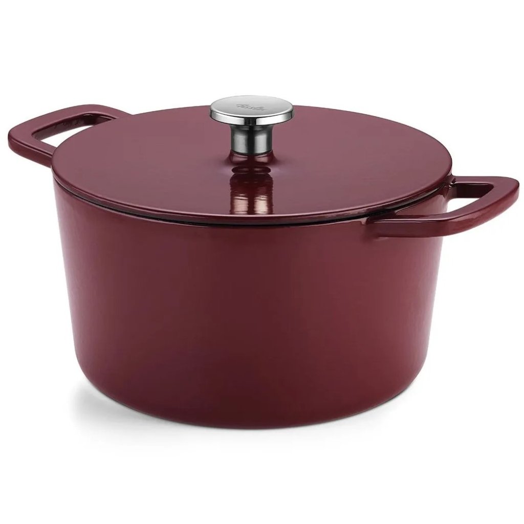 Virimo puodas MOMENTS 20 cm, bordo spalvos raudona, ketus, Fissler
