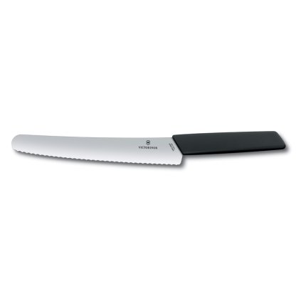 Konditerinis peilis Šveicarijos modernus Victorinox juodas 22 cm