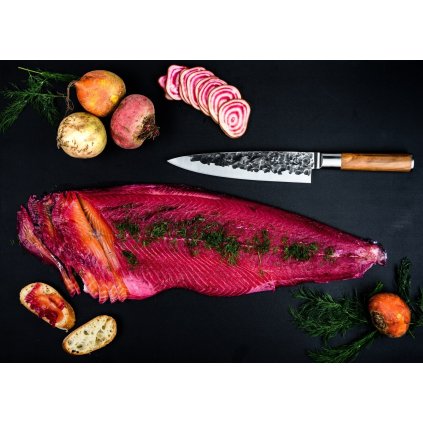 Šefo peilis OLIVE 20,5 cm, alyvuogių medžio rankena, Forged
