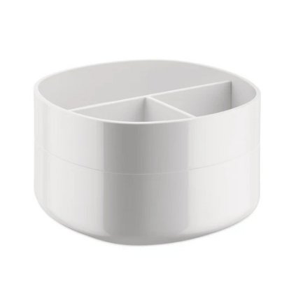 Vonios kambario priemonių laikymo dėžutė BIRILLO 18 cm, balta, Alessi