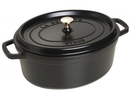 Žemas puodas 4,25 l, juodas, ketaus, Staub