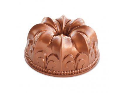 Bundt torto forma su lelijomis Fleur De Nov Bundt® Nordic Ware karamelės spalvos