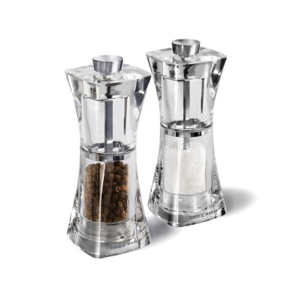 Druskos ir pipirų malūnėlių komplektas CRYSTAL 12,5 cm, Cole & Mason
