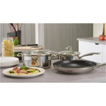 Neprideganti keptuvė DUETTO+ G7320634 28 cm, nerūdijantis plienas, titanas, Tefal