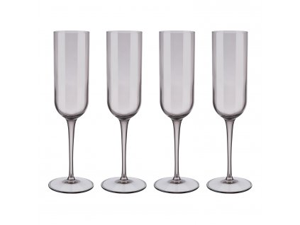 4 stiklinių rinkinys fleita už šampaną FUUM rudas stiklas Blomus