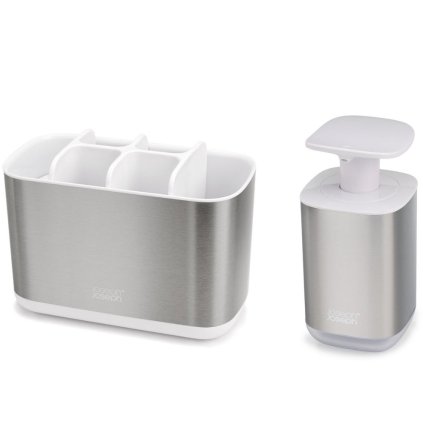 Dėkliukas prie praustuvo EASYSTORE su muilo dozatoriumi PRESTO 70551, 2 vnt., Joseph Joseph