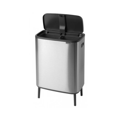 Sensorinė šiukšliadėžė BO 2 x 30 l, matinis plienas, Brabantia