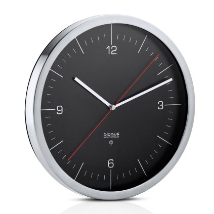 Sieninis laikrodis valdomas radijo bangomis CRONO L, ⌀ 30 cm, juoda, Blomus