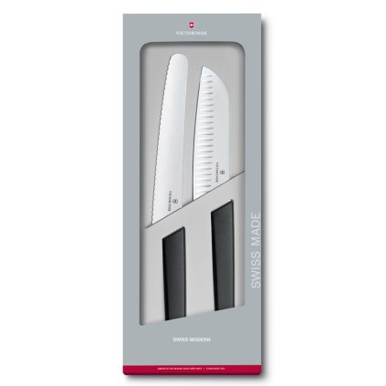 Peilių rinkinys SWISS MODERN, 2 vnt., juodos spalvos, Victorinox