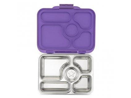 Priešpiečių dėžutė PRESTO 5, 925 ml, 5 skyriai, levandos, Yumbox