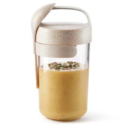 Priešpiečių indas JAR TO GO ORGANIC, 600 ml, kreminis, Lékué