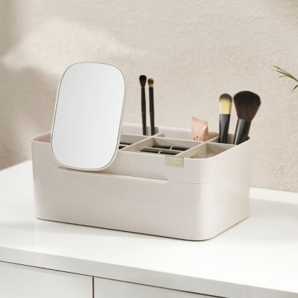 Makiažo organizatorius VIVA 75005, su veidrodžiu, smėlio spalvos, Joseph Joseph