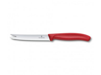 Sūrio peilis 11 cm, raudonos spalvos, Victorinox