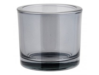 Arbatinės žvakutės padėkliukas NERO ⌀ 9 cm, dūminis stiklas, Blomus