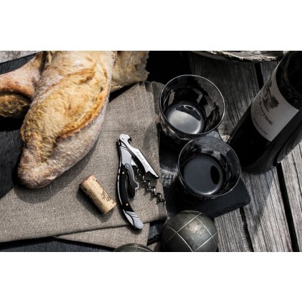 Kamščiatraukis LUXURY, dovanų dėžutė, juodmedžio rankena, Laguiole