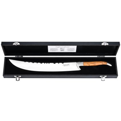 Šampano kardas LUXURY 30 cm, alyvuogių spalvos rankena, Laguiole
