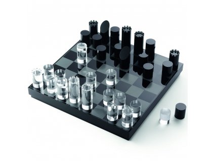 Šachmatai YAP 28 cm, juodi, stikliniai, Philippi