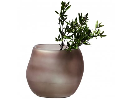 Vaza ORGANIC 20 cm, ruda, stiklinė, Philippi
