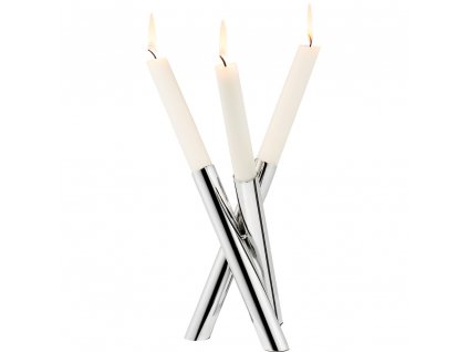 Pietų stalo žvakės laikiklis PERPLEX 17,5 cm, sidabrinis, Philippi