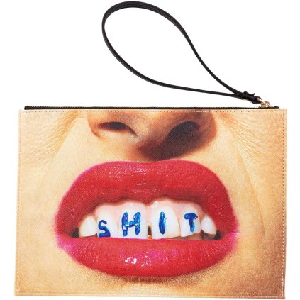 Kišeninis maišelis TOILETPAPER SHIT 28 x 20 cm, oranžinis, Seletti