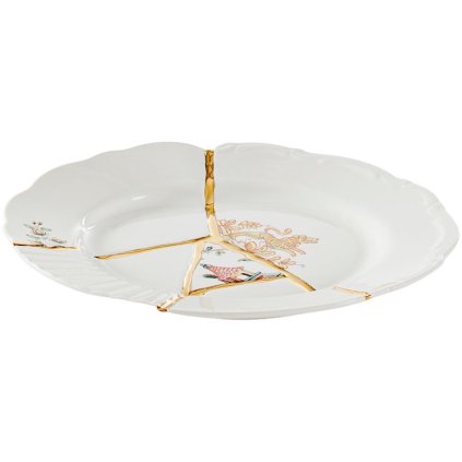 Desertinė lėkštė KINTSUGI 2 21 cm, balta, Seletti